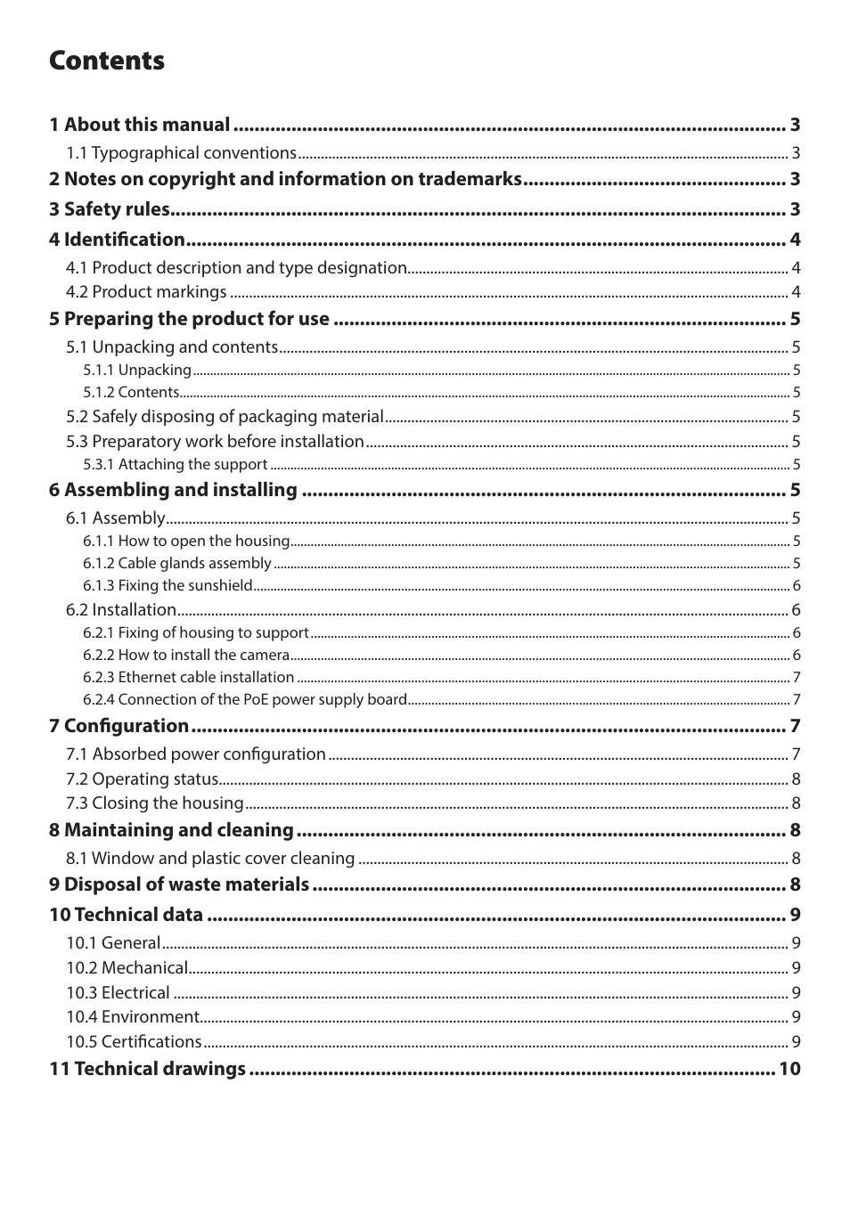 Videotec PUNTO HI-PoE User Manual | Page 4 / 44