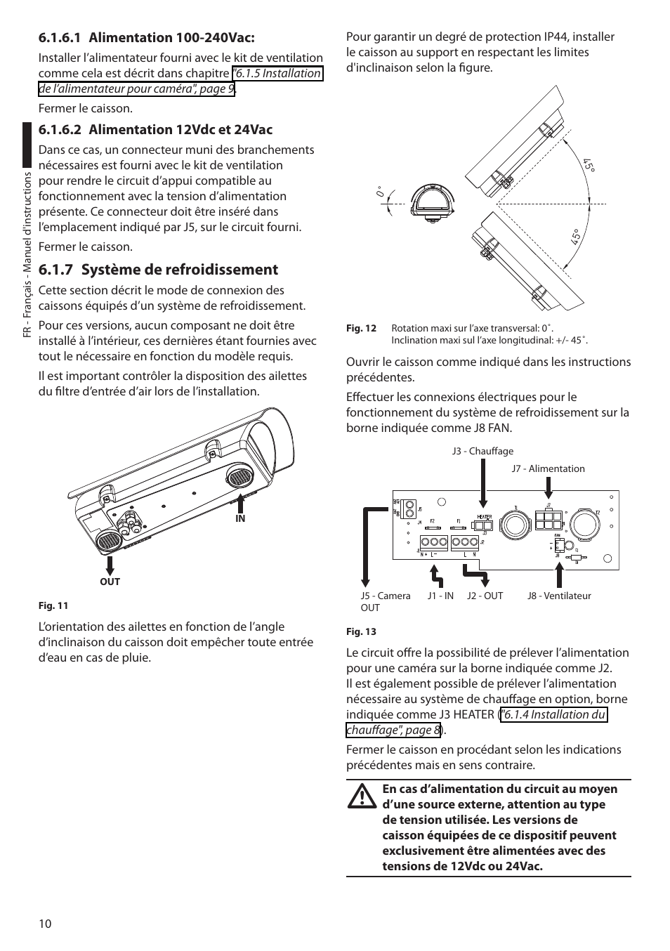 1 alimentation 100-240vac, 2 alimentation 12vdc et 24vac, 7 système de refroidissement | Videotec VERSO POLAR User Manual | Page 40 / 60