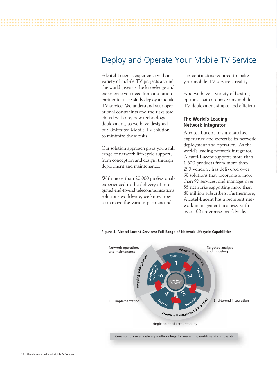 Deploy and operate your mobile tv service | Alcatel-Lucent Mobile TV User Manual | Page 12 / 16