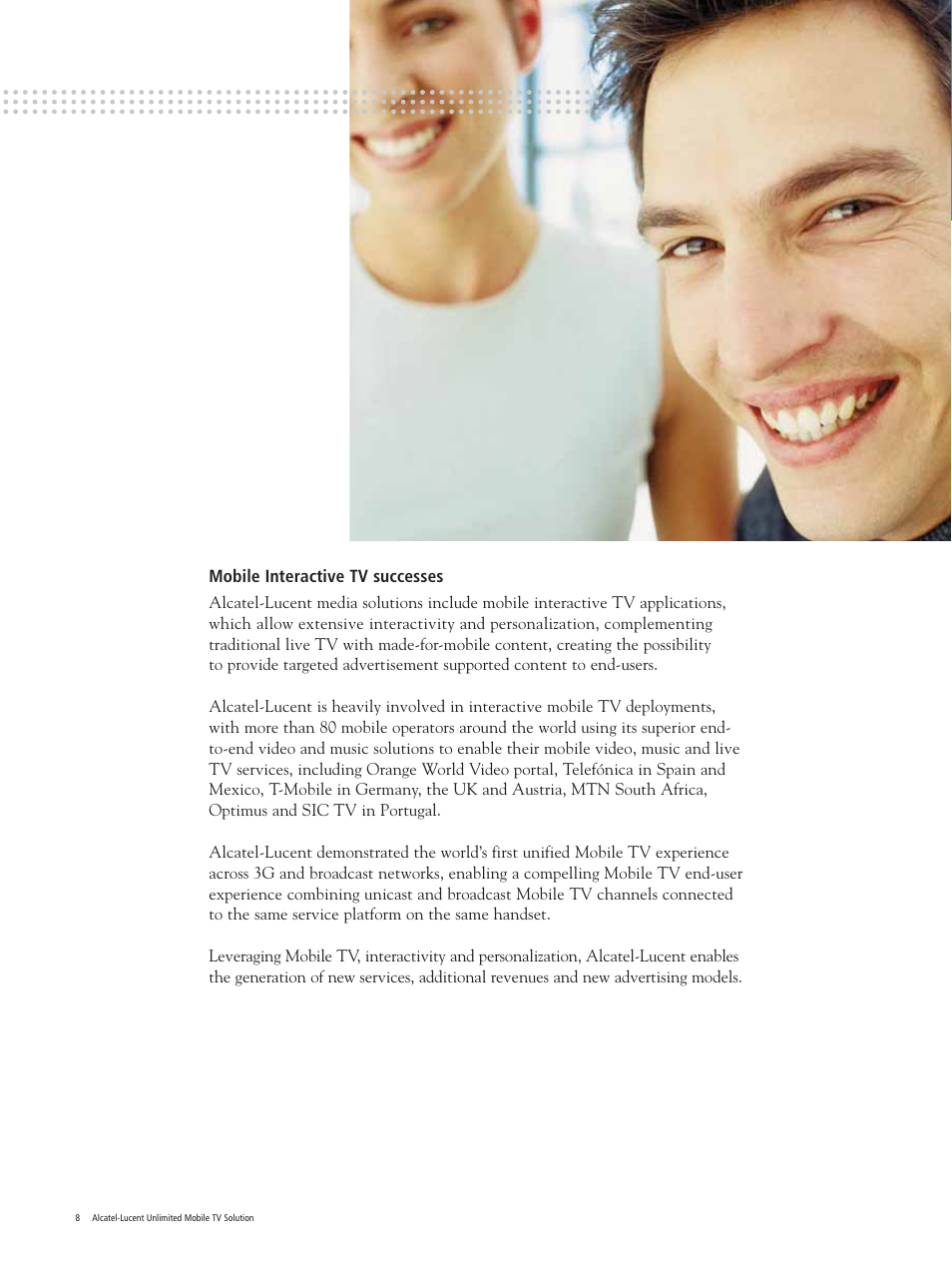 Alcatel-Lucent Mobile TV User Manual | Page 8 / 16