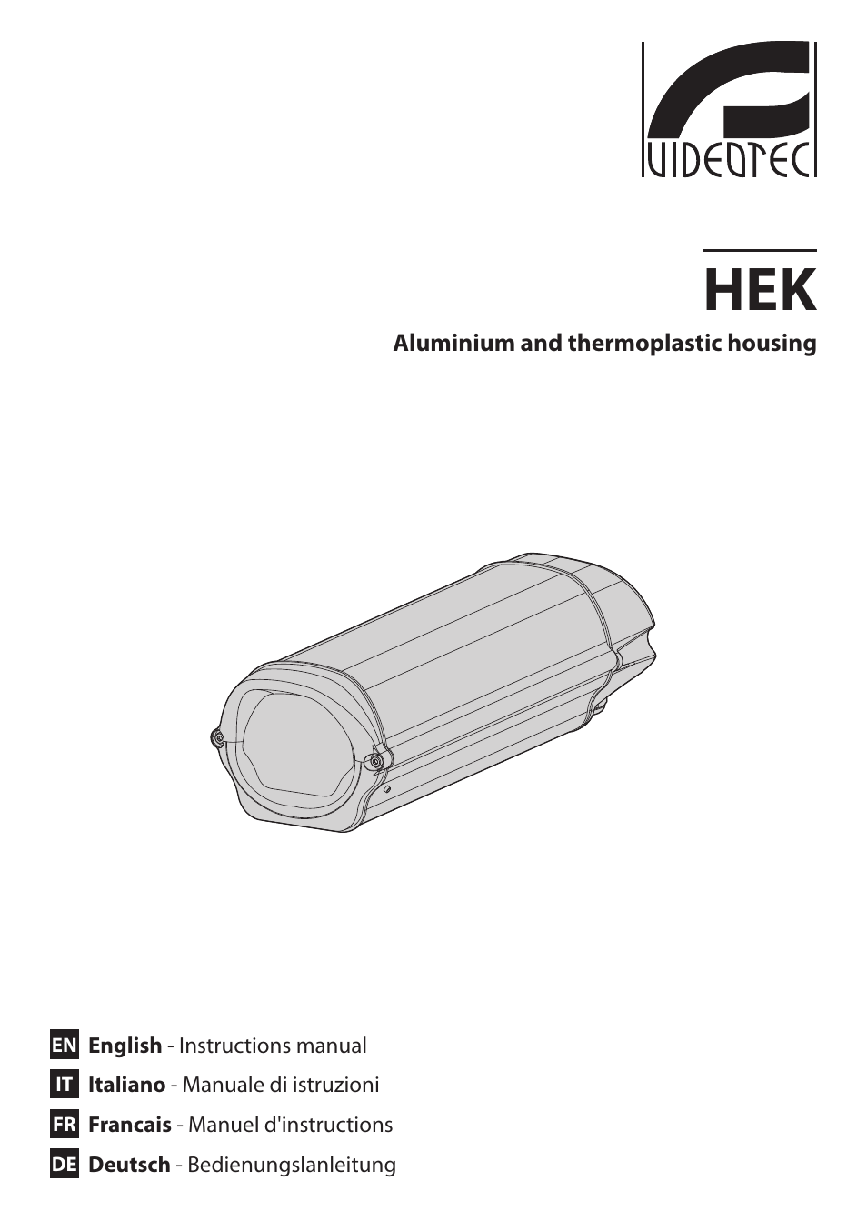 Videotec HEK User Manual | 52 pages