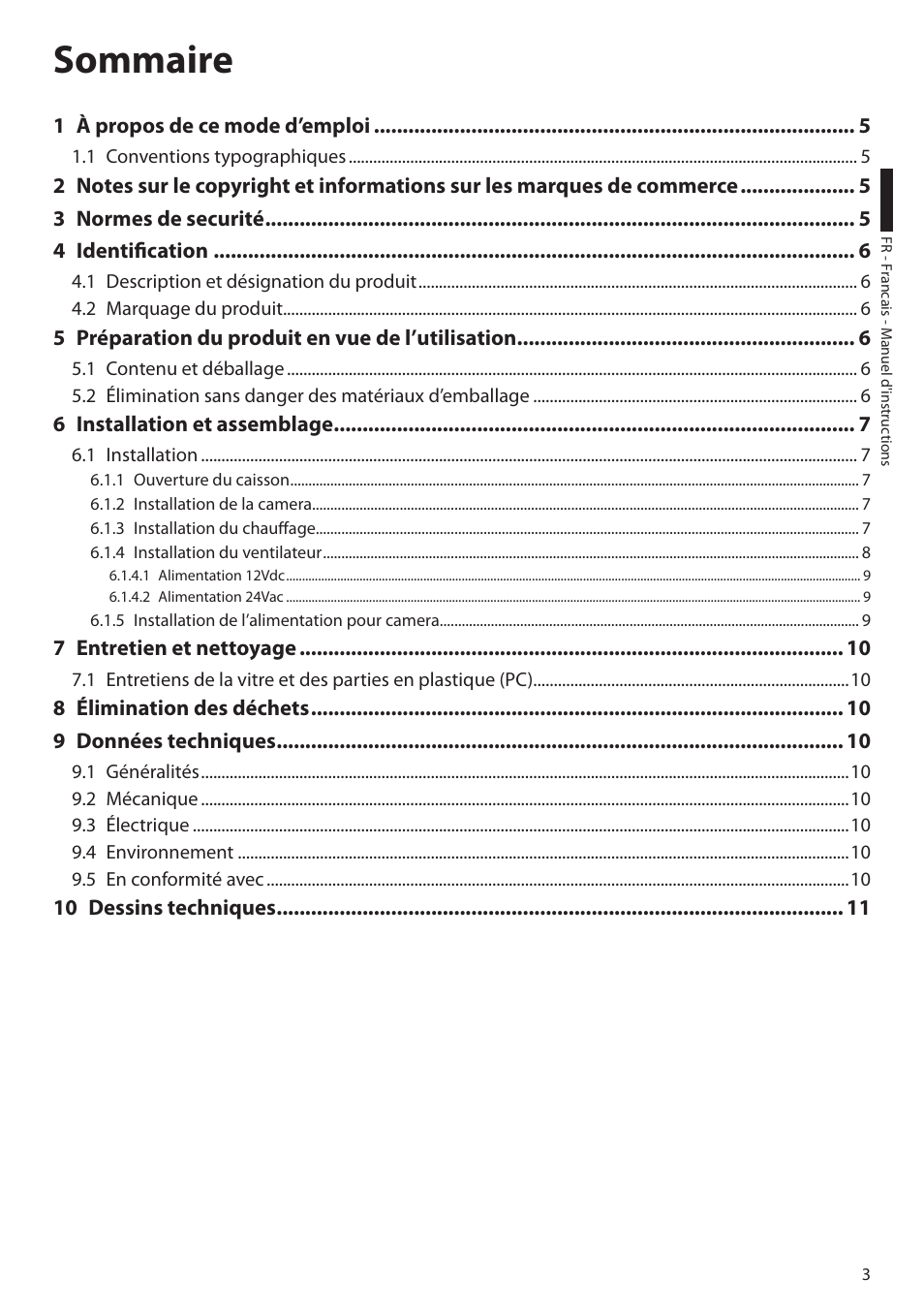 Sommaire | Videotec HEK User Manual | Page 29 / 52