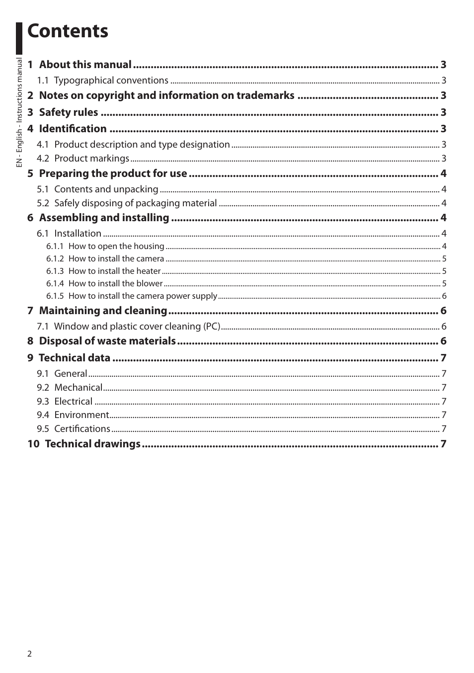 Videotec HEB User Manual | Page 4 / 36