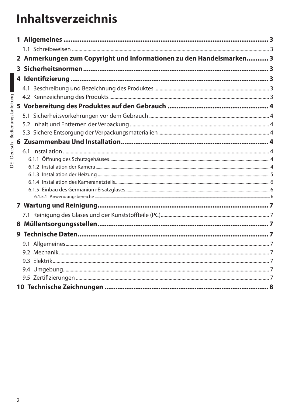 Videotec HTG User Manual | Page 28 / 36