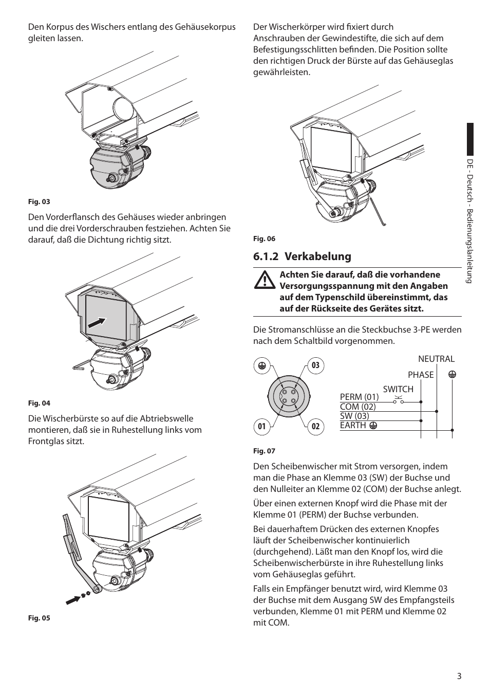 2 verkabelung | Videotec VIP6A User Manual | Page 17 / 20