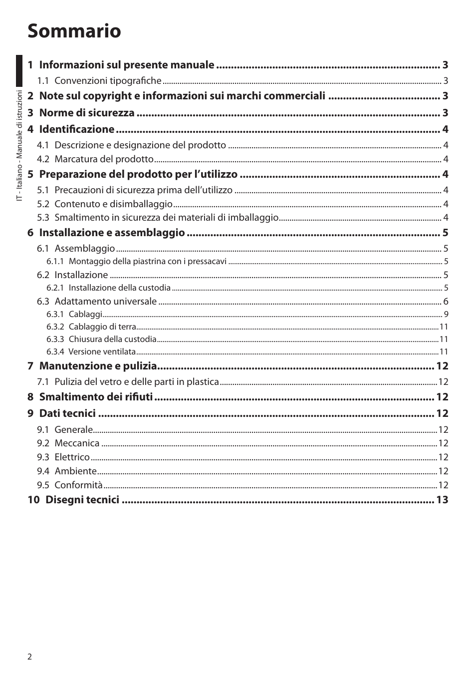 Videotec DBH18 - MEDUSA User Manual | Page 18 / 60