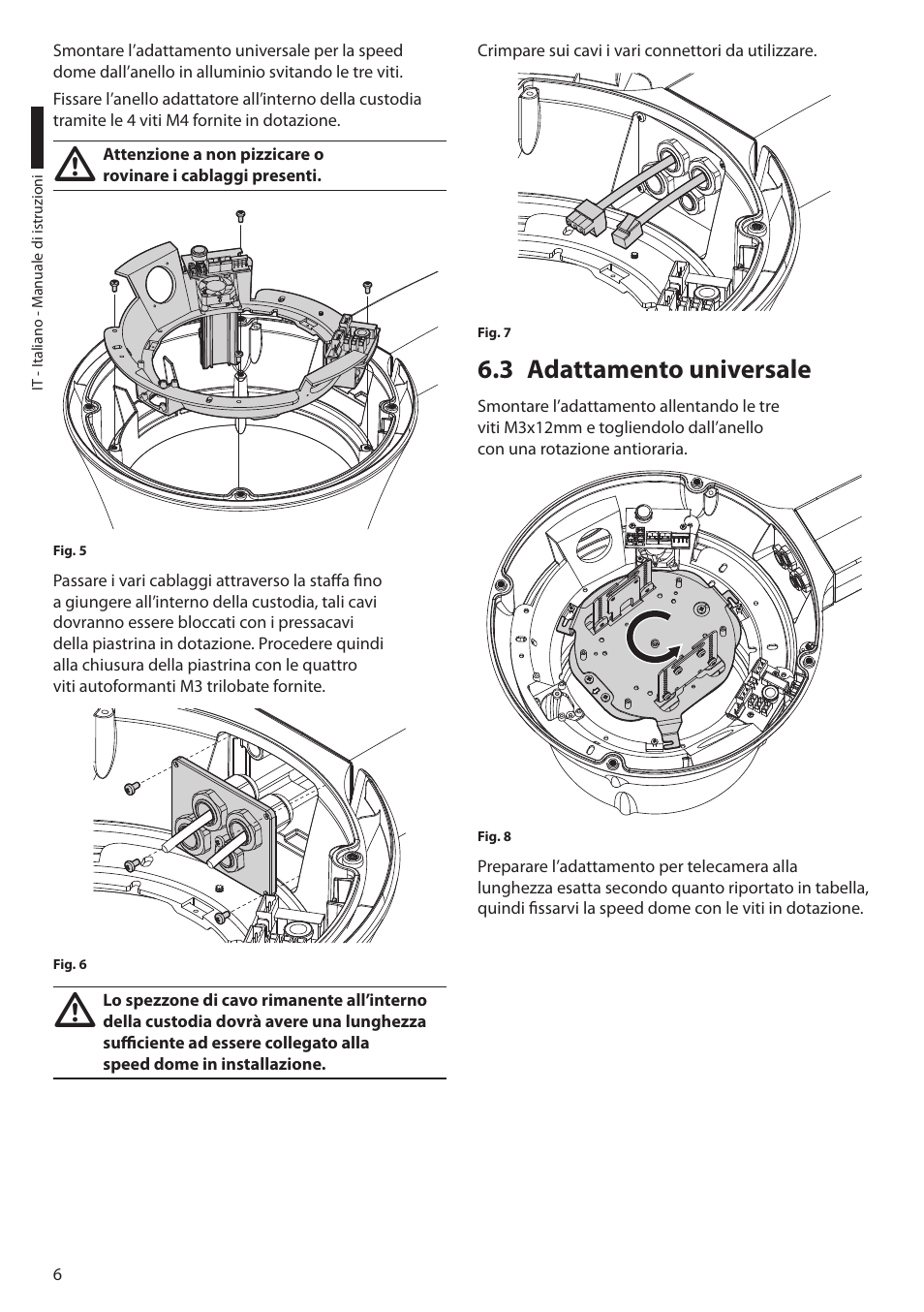 3 adattamento universale | Videotec DBH18 - MEDUSA User Manual | Page 22 / 60