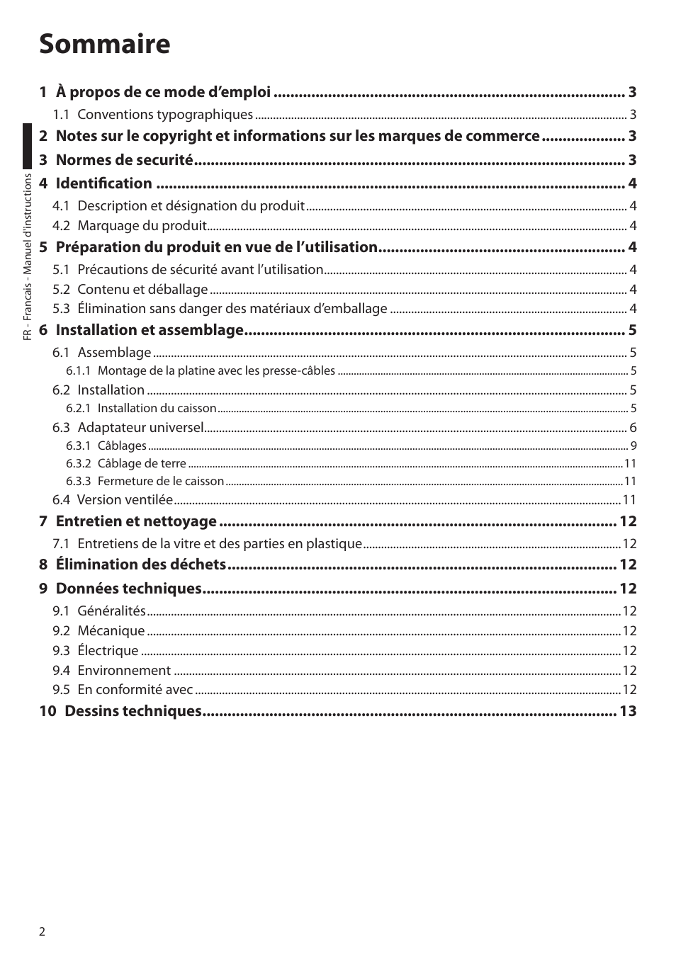 Sommaire | Videotec DBH18 - MEDUSA User Manual | Page 32 / 60