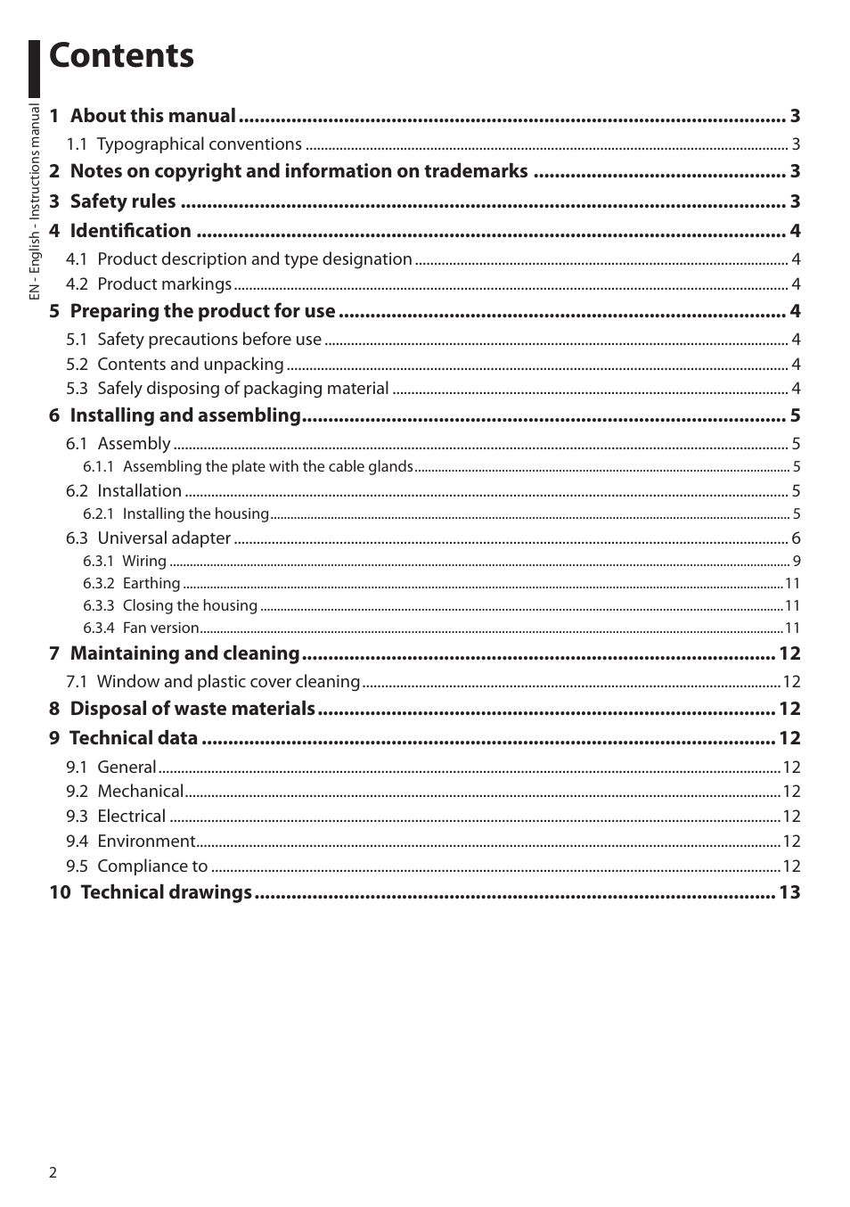 Videotec DBH18 - MEDUSA User Manual | Page 4 / 60