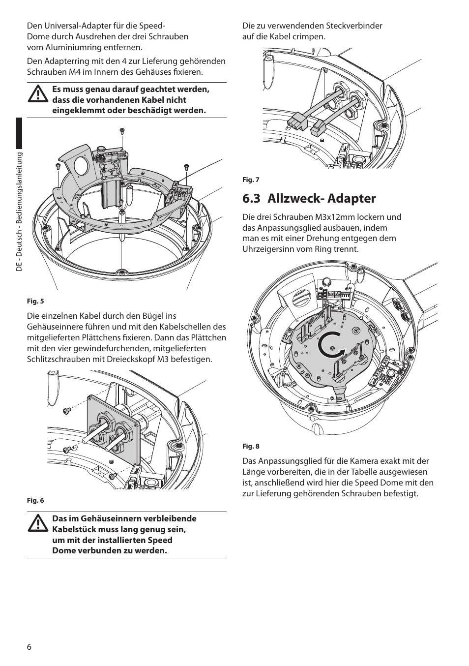 3 allzweck- adapter | Videotec DBH18 - MEDUSA User Manual | Page 50 / 60