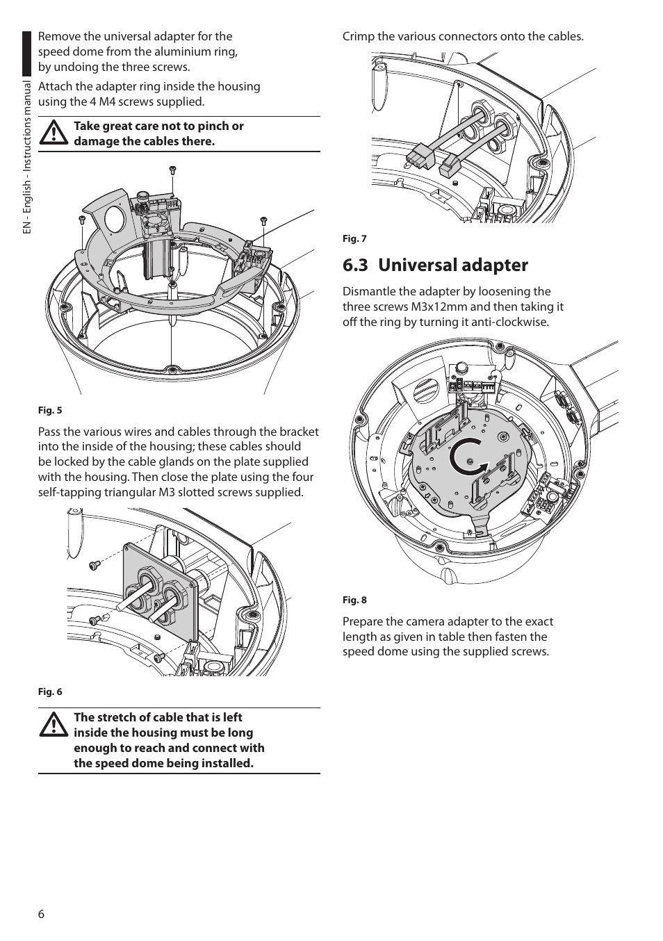 3 universal adapter | Videotec DBH18 - MEDUSA User Manual | Page 8 / 60