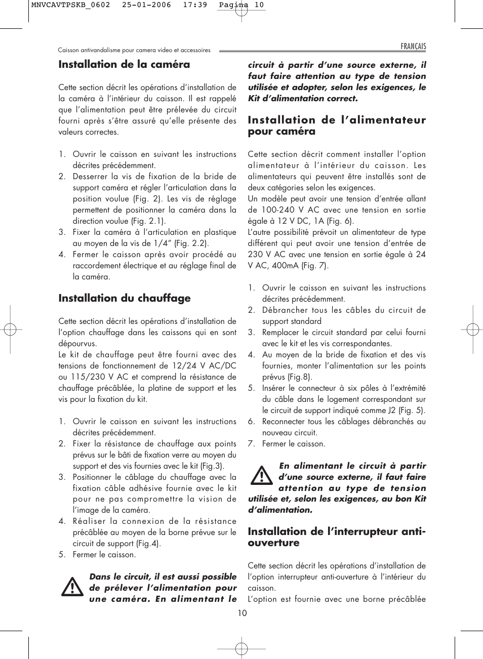 Videotec AVTPSK User Manual | Page 10 / 20