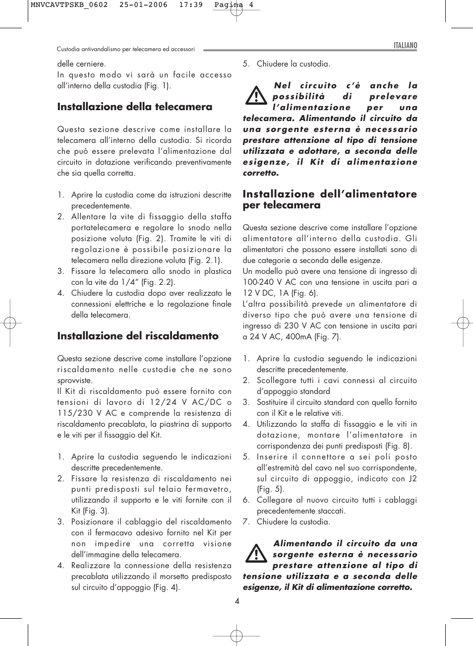 Videotec AVTPSK User Manual | Page 4 / 20