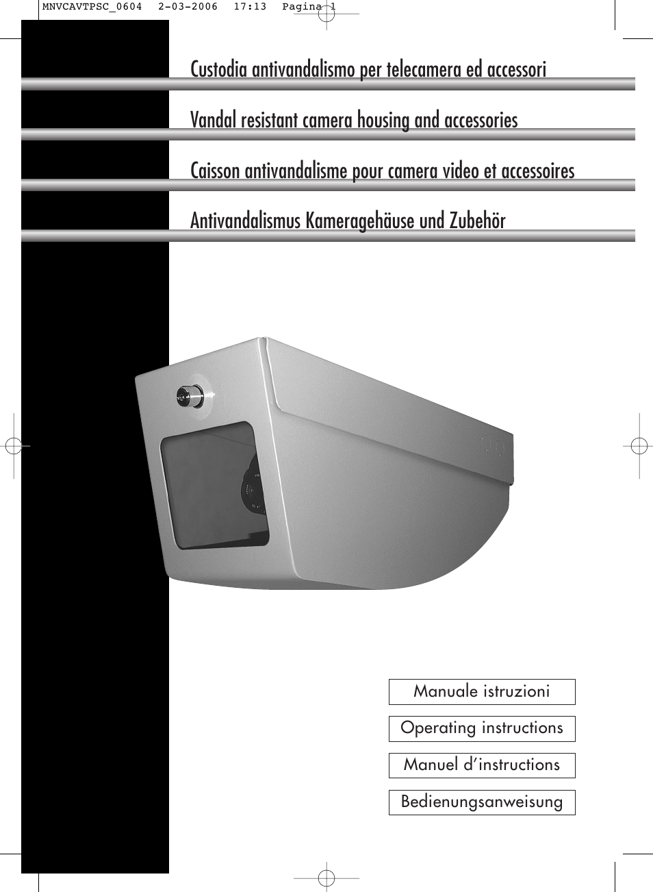 Videotec AVTPSC User Manual | 20 pages