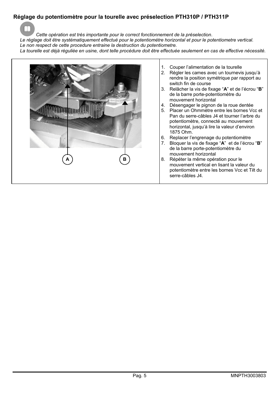 Videotec PTH300 User Manual | Page 37 / 60