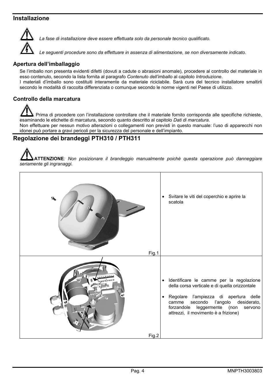 Videotec PTH300 User Manual | Page 8 / 60