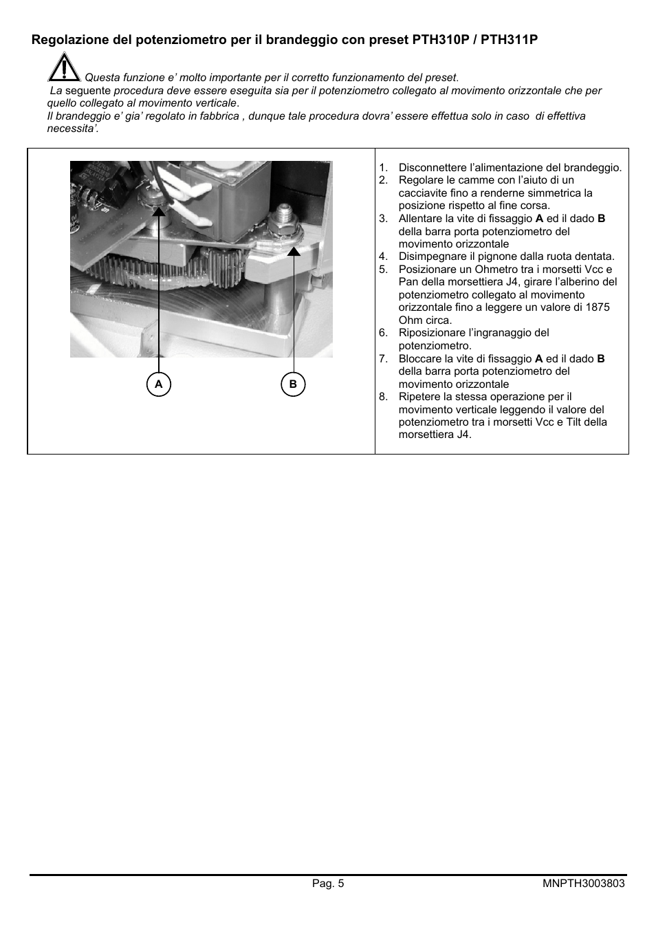 Videotec PTH300 User Manual | Page 9 / 60