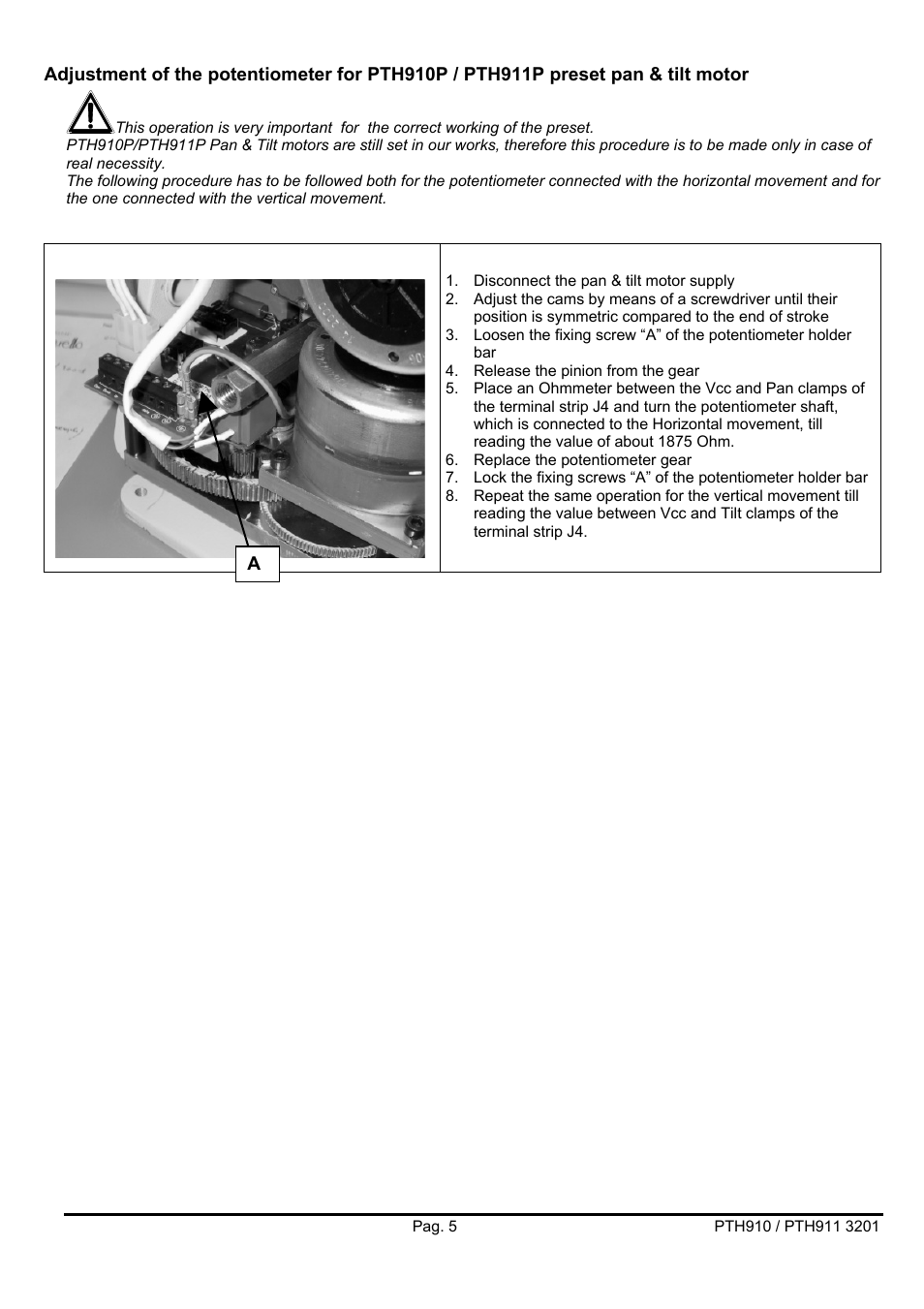 Videotec PTH900 User Manual | Page 23 / 60