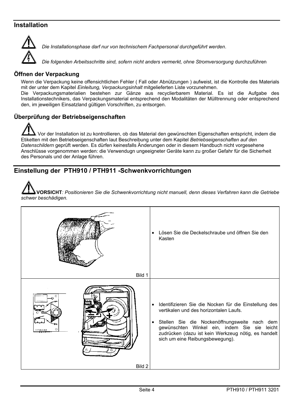 Videotec PTH900 User Manual | Page 50 / 60