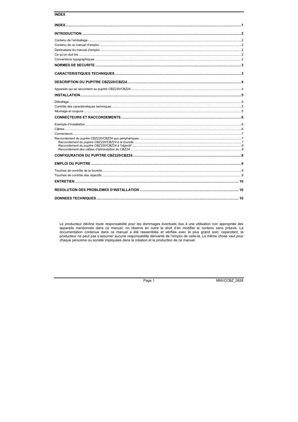 Videotec CBZ User Manual | Page 29 / 52