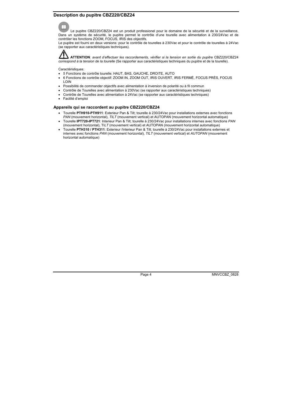 Videotec CBZ User Manual | Page 32 / 52