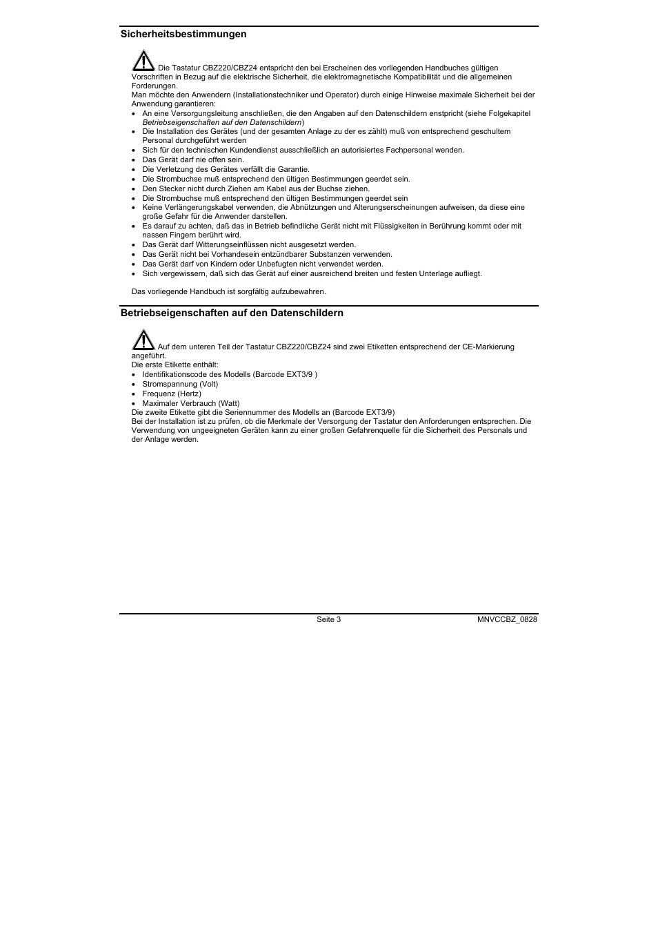 Videotec CBZ User Manual | Page 43 / 52