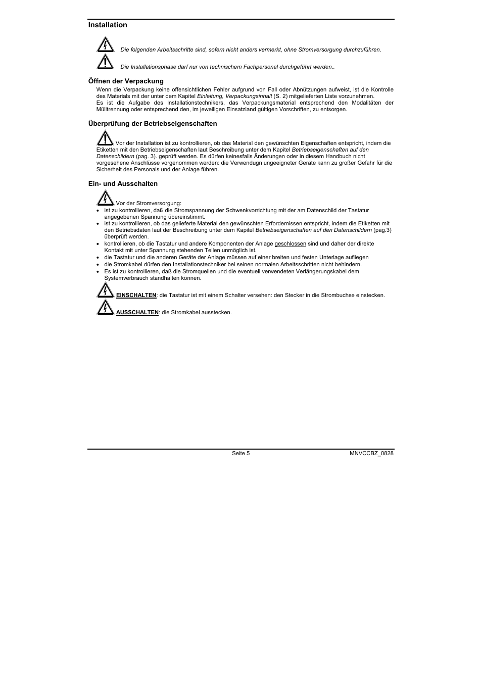 Videotec CBZ User Manual | Page 45 / 52
