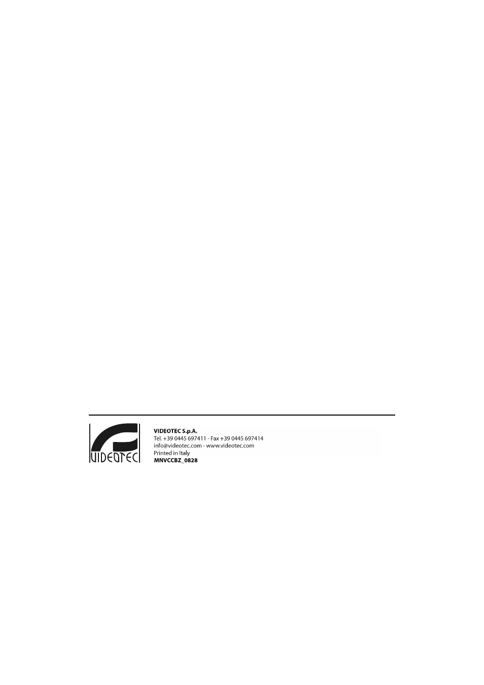 Videotec CBZ User Manual | Page 52 / 52