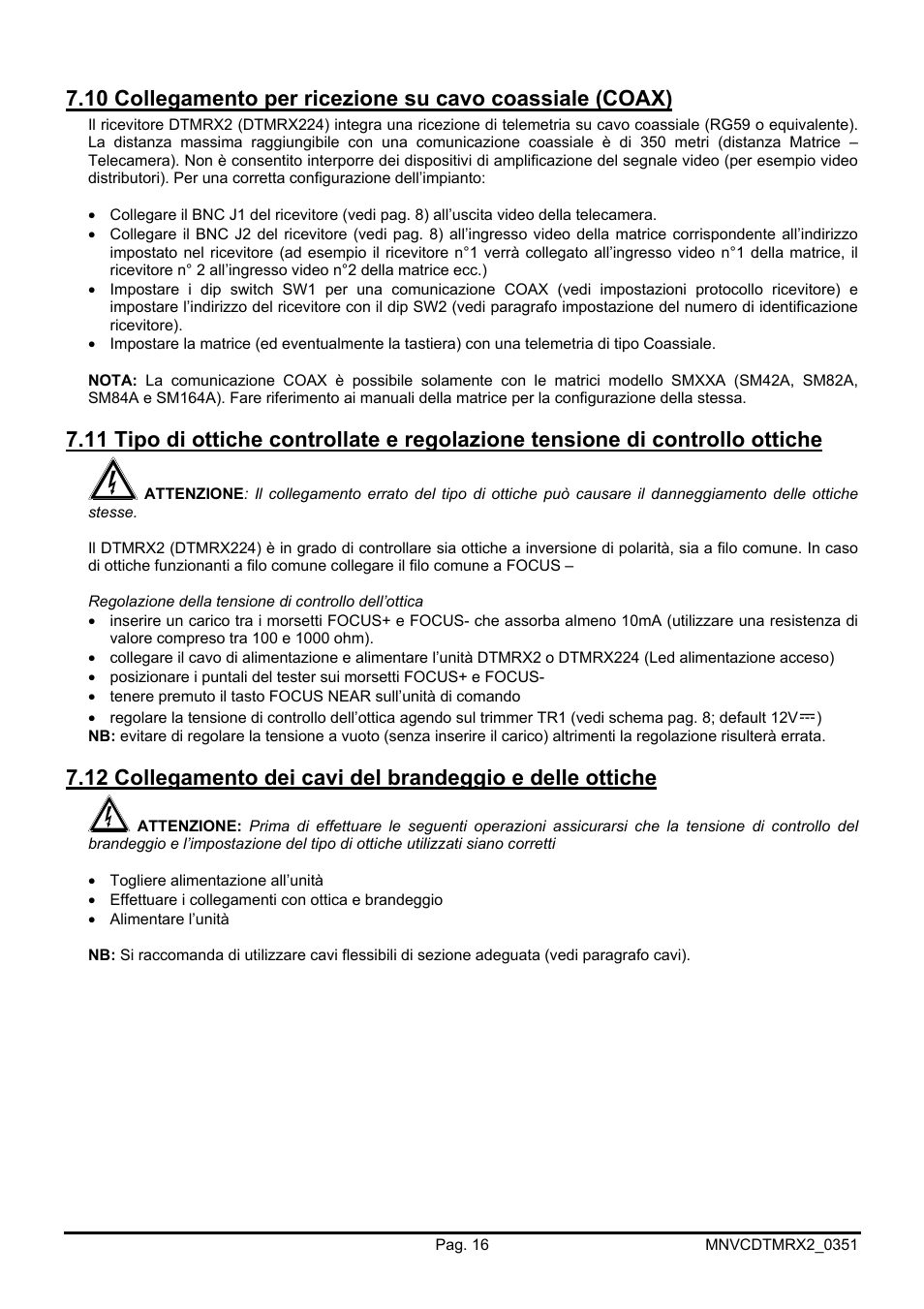 Videotec DTMRX2 User Manual | Page 20 / 96