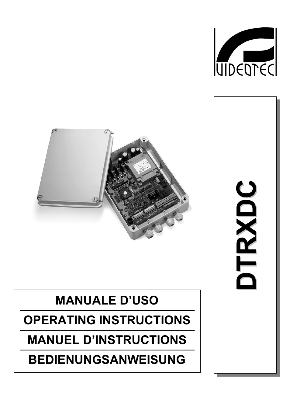 Videotec DTRXDC User Manual | 68 pages