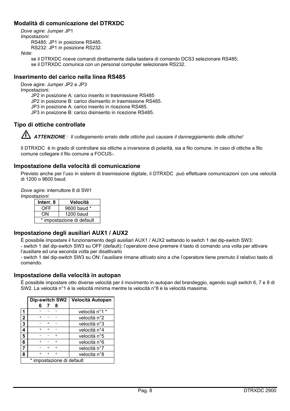 Videotec DTRXDC User Manual | Page 12 / 68