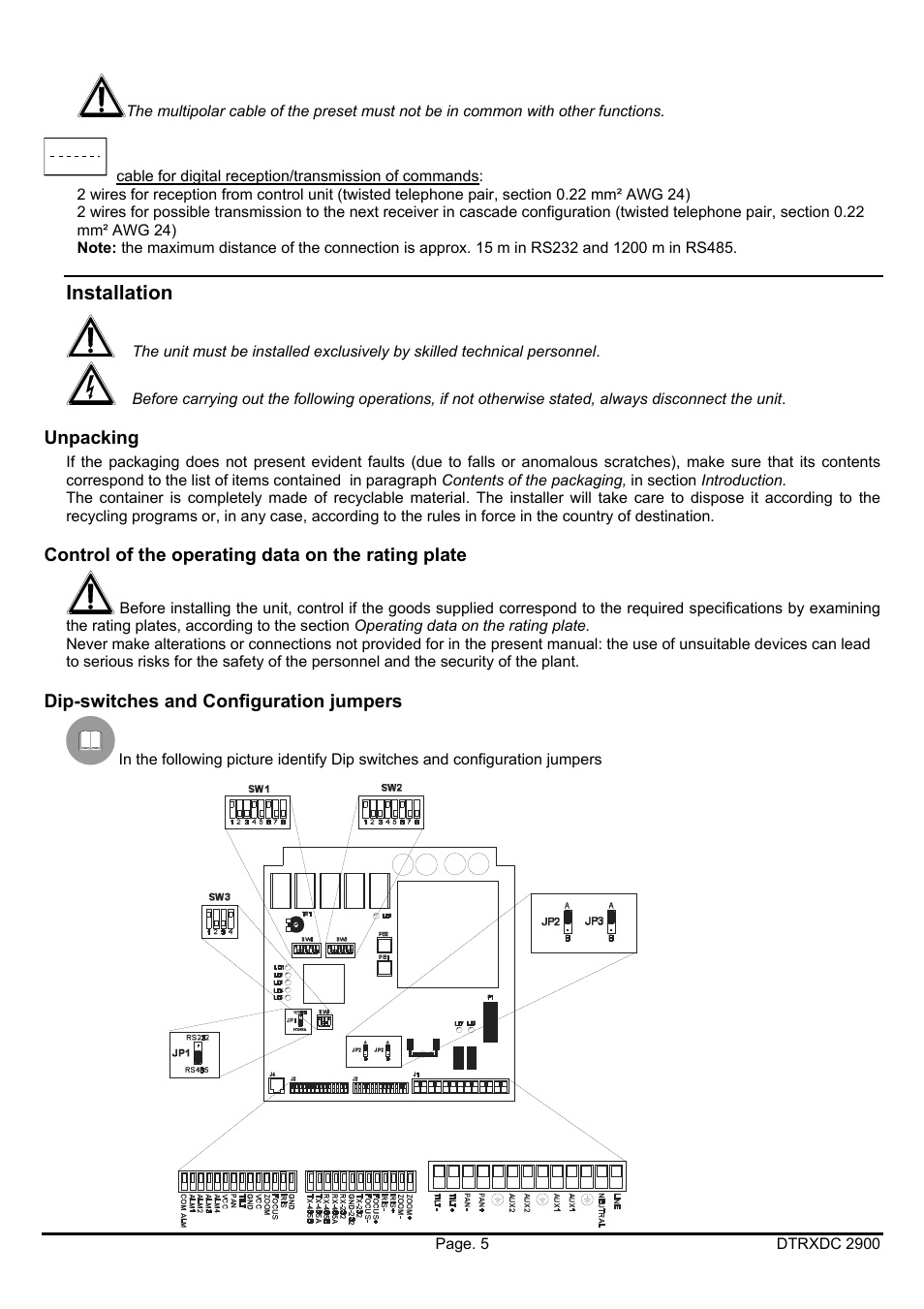 Videotec DTRXDC User Manual | Page 25 / 68