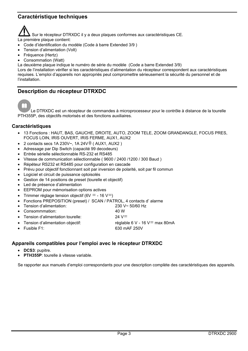 Videotec DTRXDC User Manual | Page 39 / 68