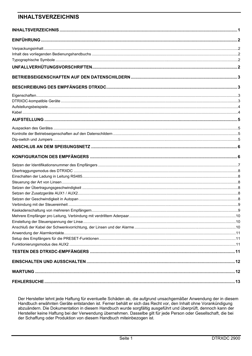 Videotec DTRXDC User Manual | Page 53 / 68