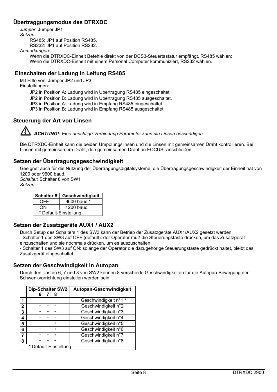 Videotec DTRXDC User Manual | Page 60 / 68