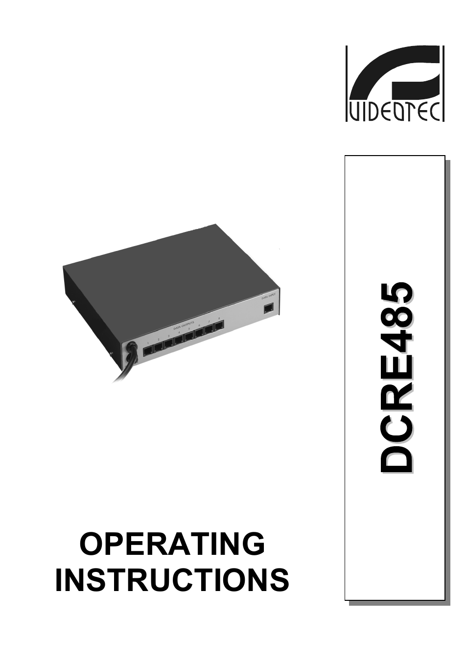 English | Videotec DCRE485 User Manual | Page 13 / 44