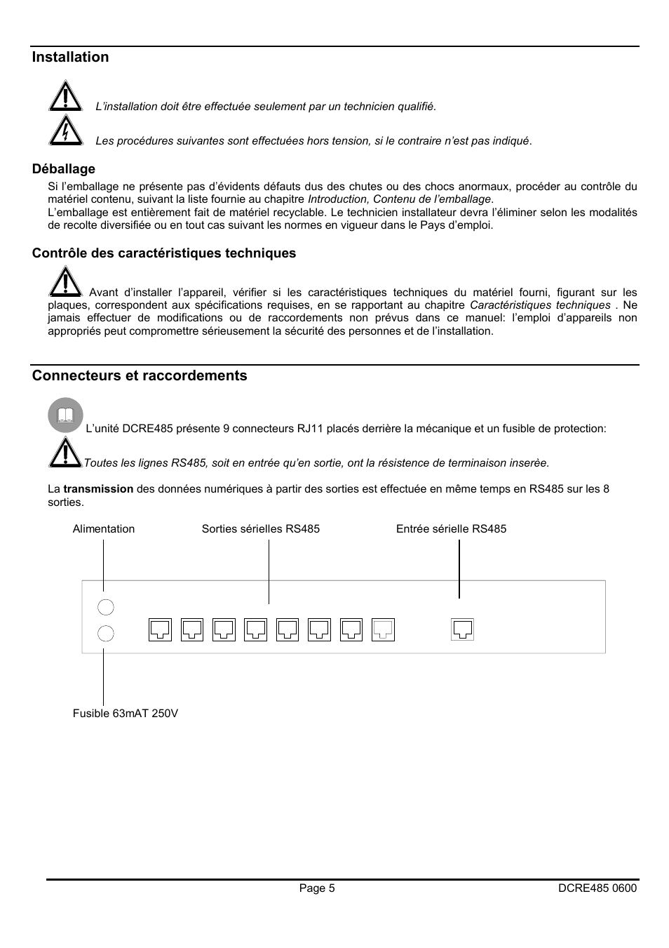 Videotec DCRE485 User Manual | Page 29 / 44