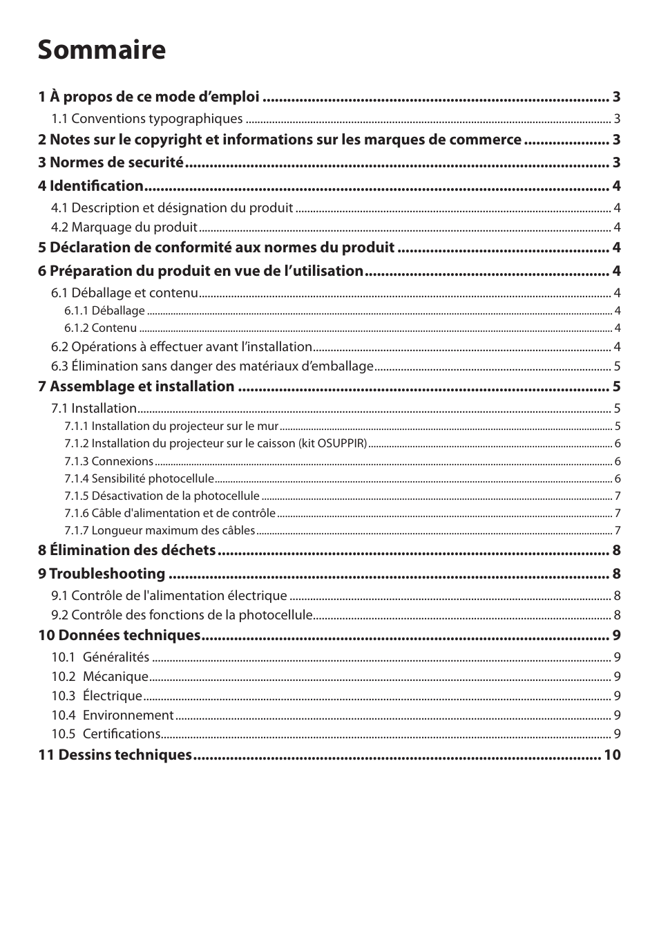 Sommaire | Videotec GEKO IRH User Manual | Page 24 / 44