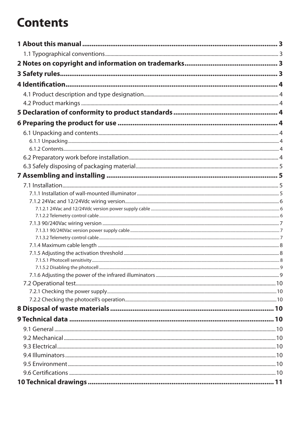 Videotec GEKO IRN User Manual | Page 4 / 52