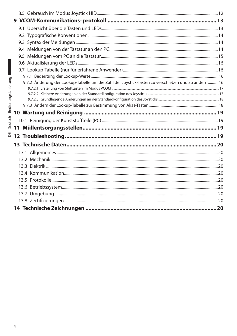Videotec DCZ User Manual | Page 72 / 92