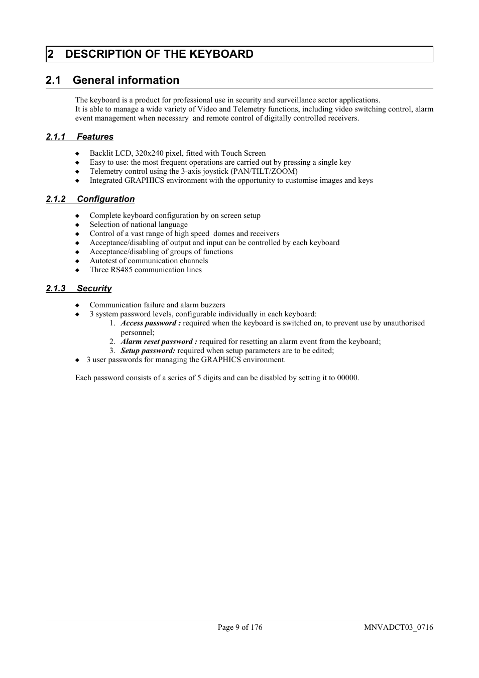 Videotec DCT User Manual | Page 11 / 182