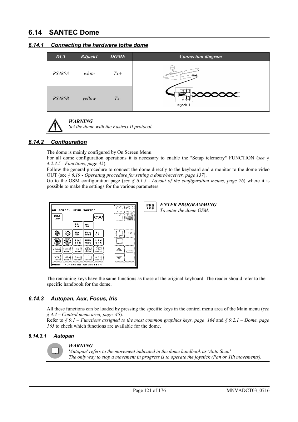 14 santec dome | Videotec DCT User Manual | Page 123 / 182