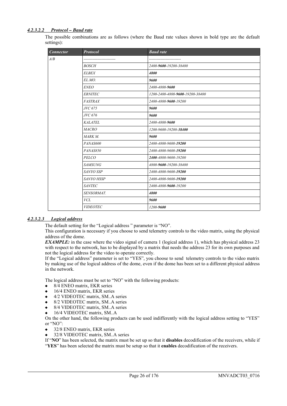 Videotec DCT User Manual | Page 28 / 182