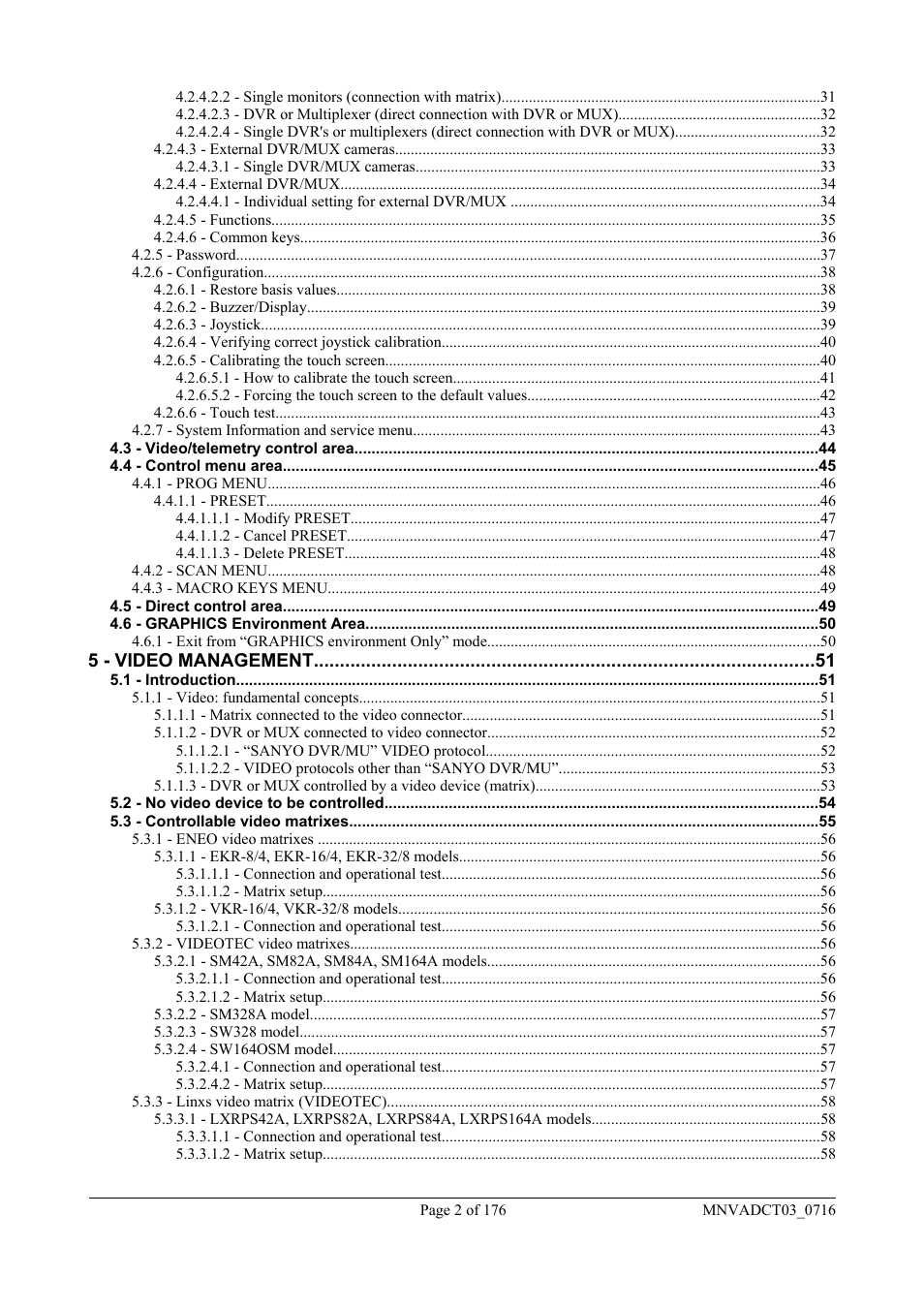 Videotec DCT User Manual | Page 4 / 182