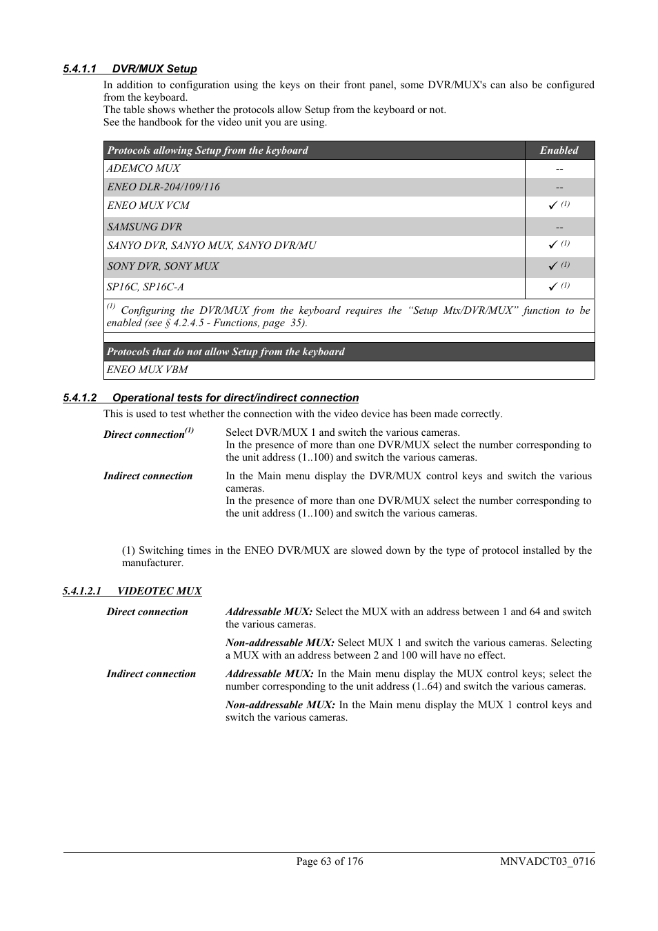 Videotec DCT User Manual | Page 65 / 182