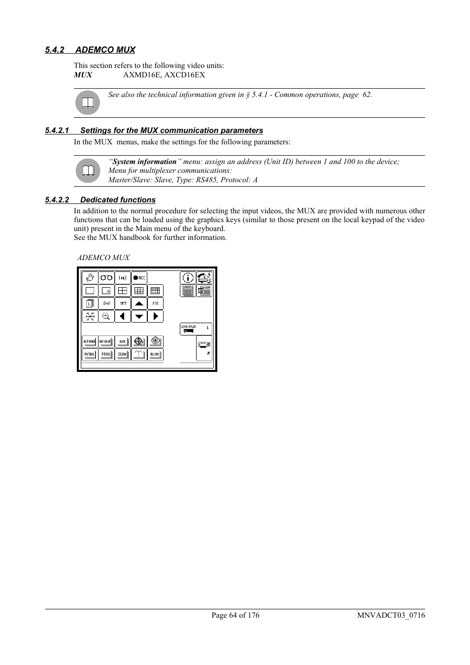 Videotec DCT User Manual | Page 66 / 182