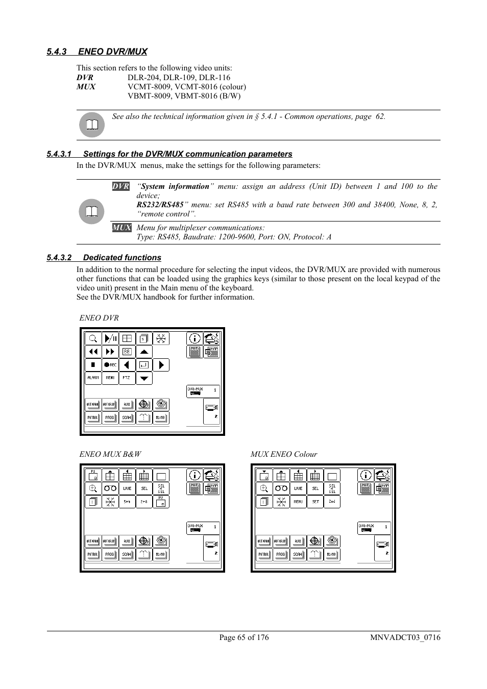 Videotec DCT User Manual | Page 67 / 182