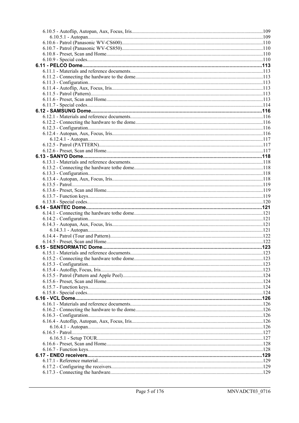 Videotec DCT User Manual | Page 7 / 182