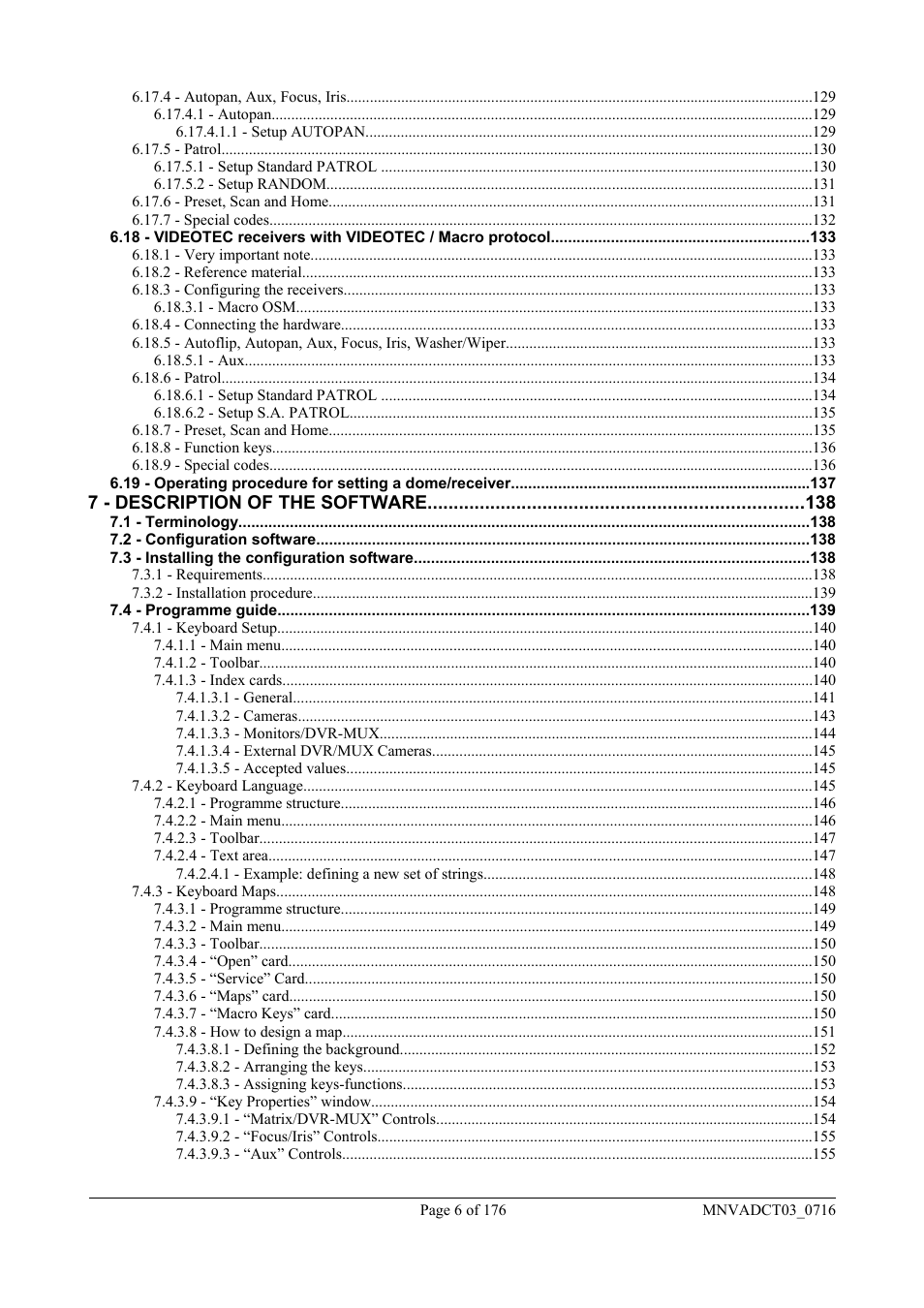 Videotec DCT User Manual | Page 8 / 182