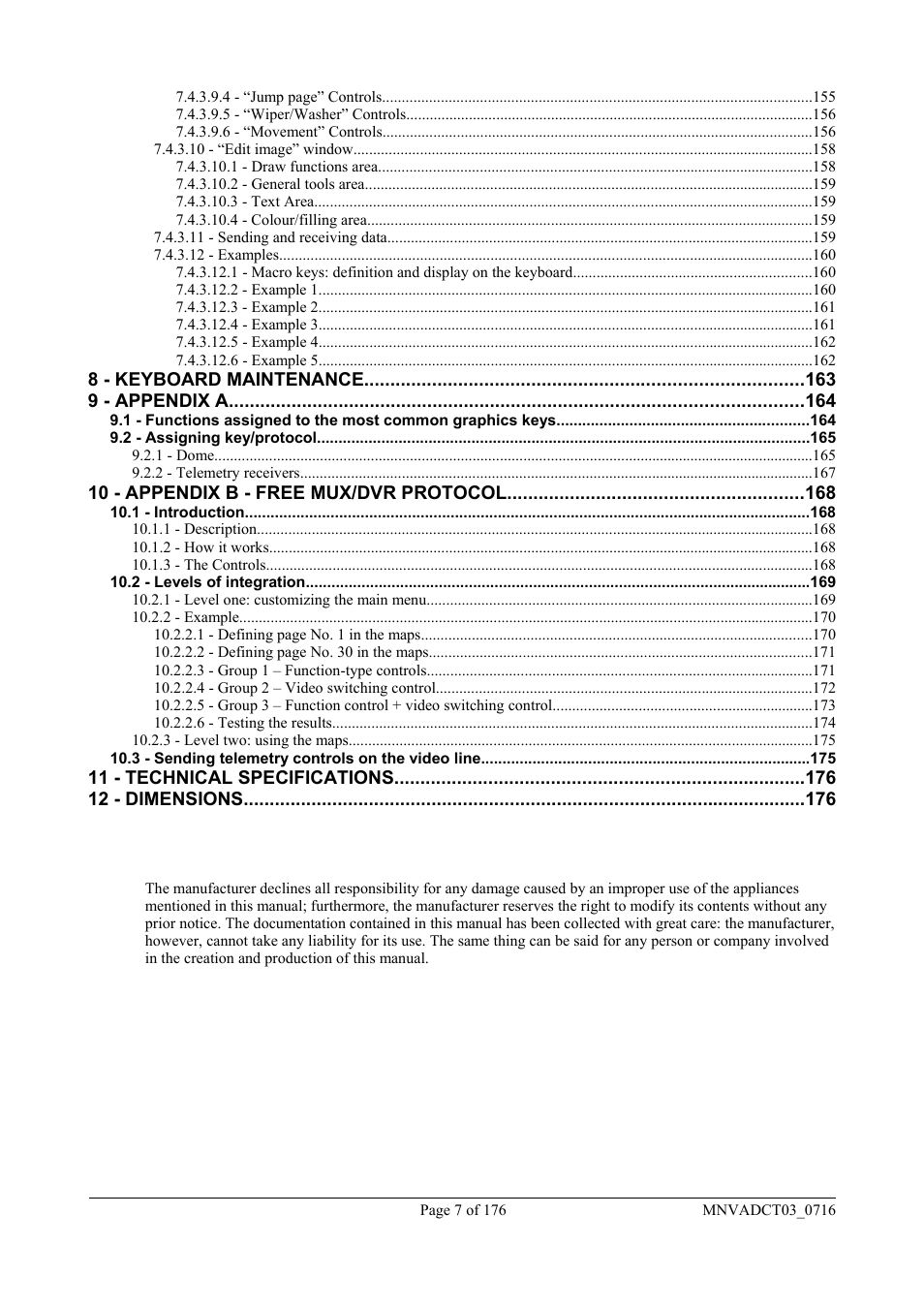 Videotec DCT User Manual | Page 9 / 182